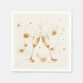 Serviettes en papier Bulles Dorées (Devant)
