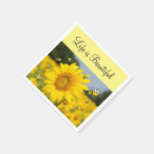 Serviettes en papier Bumblebee de tournesol (Coin)