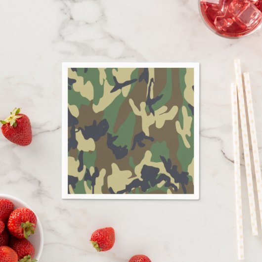 Serviettes en papier Camo (En situation)