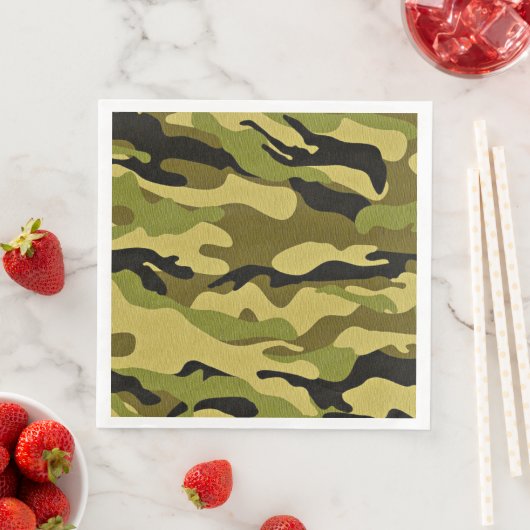 serviettes en papier camouflage (En situation)