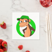 Serviettes en papier caricaturé (En situation)