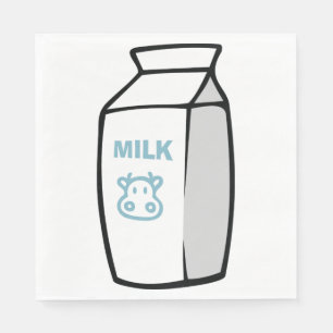Serviettes en papier carton au lait