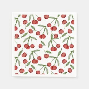 Serviettes en papier Cerise, Fête des Fruits Rouge