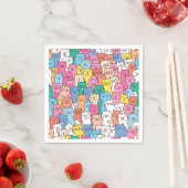 Serviettes en papier Chat, Fête de Kitty Kitten (En situation)