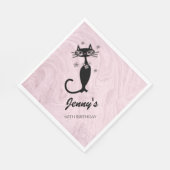 Serviettes en papier Chat Noir Rétro Atomique (Coin)