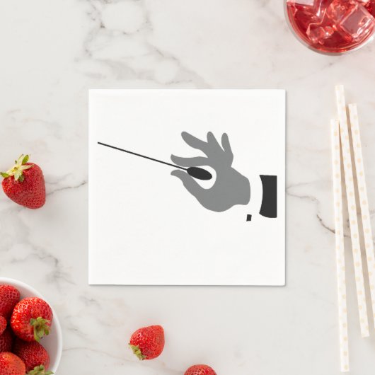 Serviettes en papier chef orchestre (En situation)