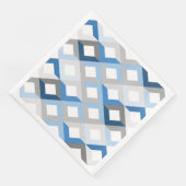 serviettes en papier chevrons bleus (Coin)