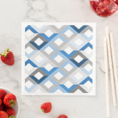serviettes en papier chevrons bleus (En situation)