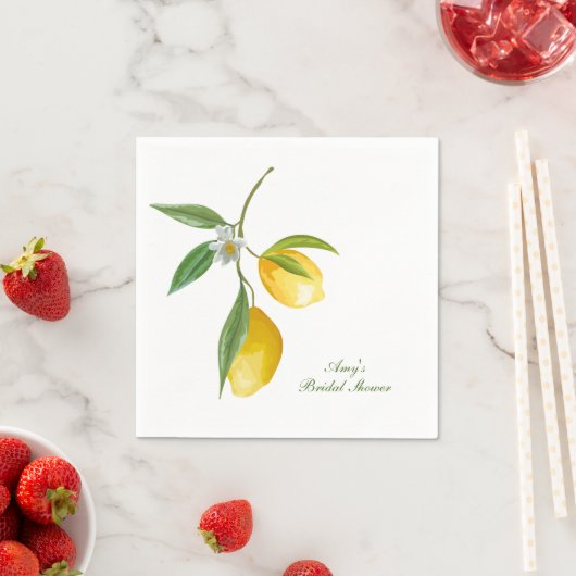 Serviettes en papier citron (En situation)