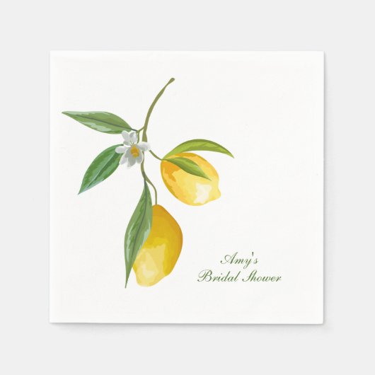Serviettes en papier citron (Devant)