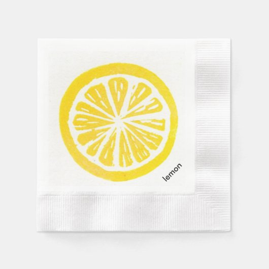 Serviettes en papier citron (Devant)