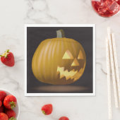 Serviettes en papier Citrouille Halloween (En situation)