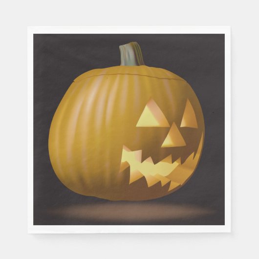 Serviettes en papier Citrouille Halloween (Devant)