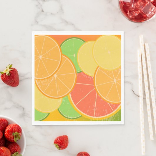 Serviettes en papier Citrus Joy (En situation)