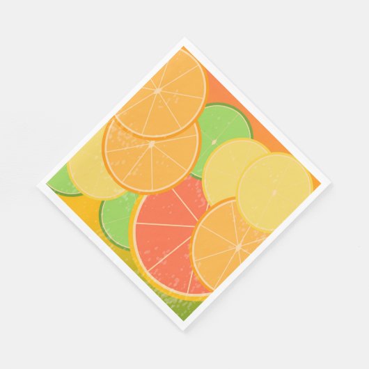 Serviettes en papier Citrus Joy (Coin)