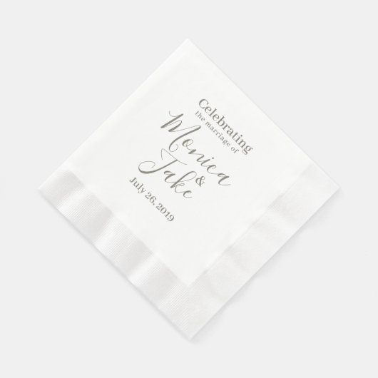 Serviettes en papier classiques personnalisées 6,5 (Coin)