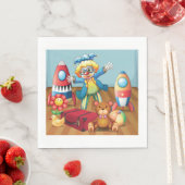 Serviettes En Papier Clown Et Jouets (En situation)