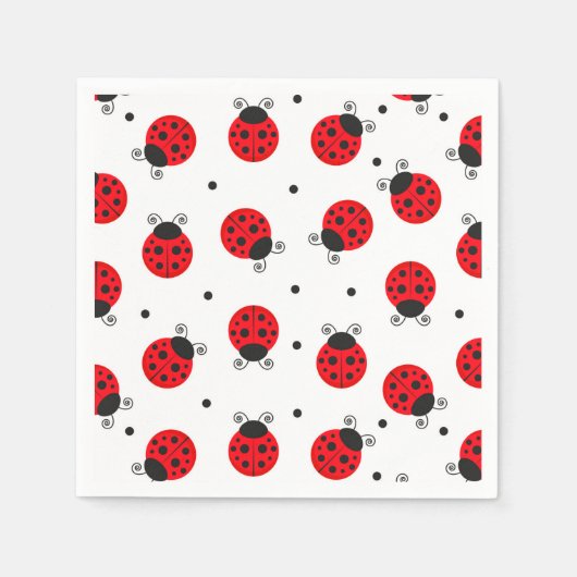 Serviettes en papier coccinelle, Articles de fête (Devant)