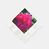 Serviettes en papier Cocktail Fleur de Pivoine Rou (Coin)