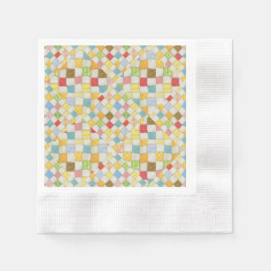 Serviettes en papier Cocktail Mosaique QUILT