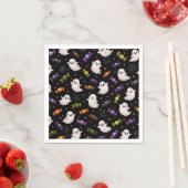 Serviettes en papier cocktail pour fête Boo Bash (En situation)
