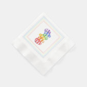Serviettes en papier cocktail RAINBOW CANDY (Coin)