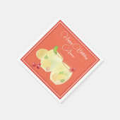 Serviettes en papier Cocktails de Fruits Joyeux An (Coin)