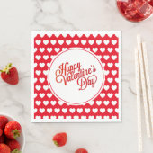 Serviettes en papier coeurs de la Saint-Valentin (En situation)