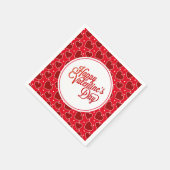 Serviettes en papier coeurs de la Saint-Valentin (Coin)