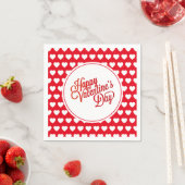 Serviettes en papier coeurs de la Saint-Valentin (En situation)