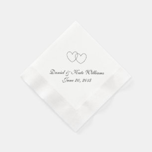 Serviettes en papier "Coeurs de verrouillage"