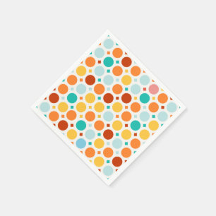 Serviettes en papier Color Pop Happy Dots pour fêt