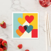 Serviettes en papier colorées (En situation)