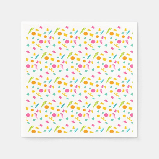 Serviettes en papier confettis (Devant)