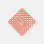 Serviettes en papier corail personnalisées avec ac (Coin)