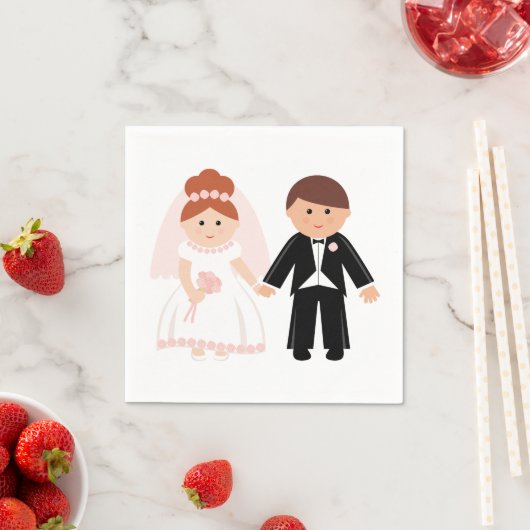 Serviettes en papier Couple Marié (En situation)
