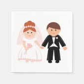 Serviettes en papier Couple Marié (Devant)