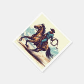 Serviettes en papier Cowboy Horse, Fête Western Ro (Coin)