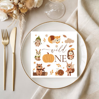 Serviettes en papier Cozy Autumn Woodland Wild One