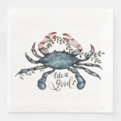 Serviettes en papier Crabe Bleu (Devant)