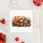 Serviettes en papier crâne d'Halloween effrayant (En situation)