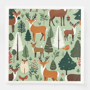 serviettes en papier créatures de noël