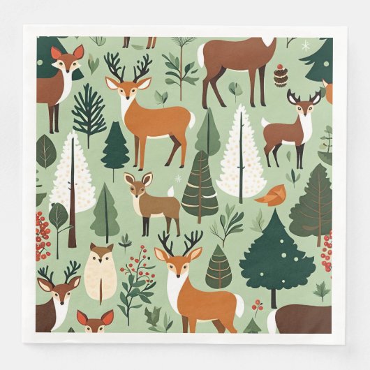 serviettes en papier créatures de noël (Devant)