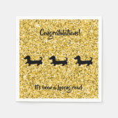 Serviettes en papier Dachshund Parties scintillant (Devant)