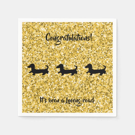 Serviettes en papier Dachshund Parties scintillant (Devant)