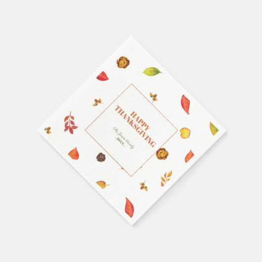 Serviettes en papier d'action de grâce (Coin)