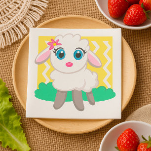 Serviettes en papier d'agneau