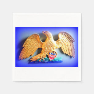 serviettes en papier d'aigle or