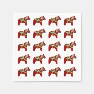 Serviettes en papier Dala Horse