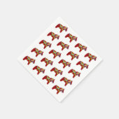 Serviettes en papier Dala Horse (Coin)